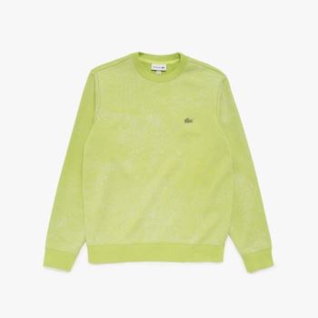 Lacoste Motion Textured Crew Neck Sweatshirt Pánské - Mikiny Žluté | CZ-TaDMoy